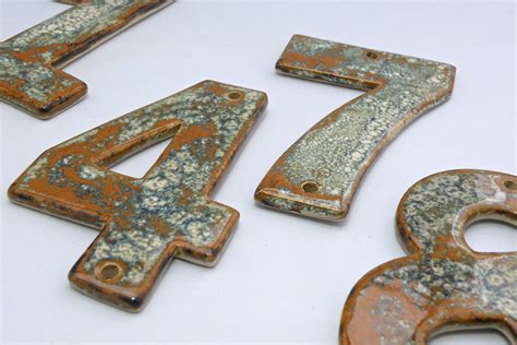 metal frame for ceramic house numbers|ceramic address numbers for house.